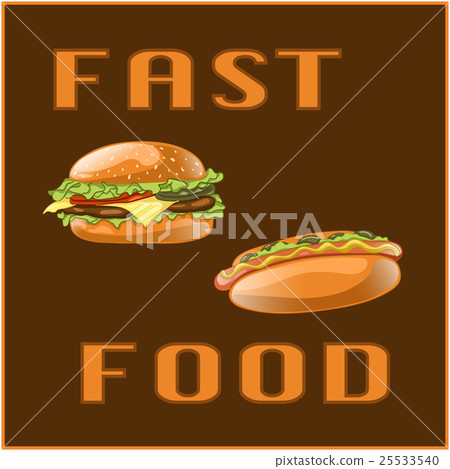 Fast food set for Menu Card, poster, brochure, web Fast food set for Menu Card, poster, brochure, web 25533540
