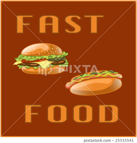 Fast food set for Menu Card, poster, brochure, web Fast food set for Menu Card, poster, brochure, web 25533541