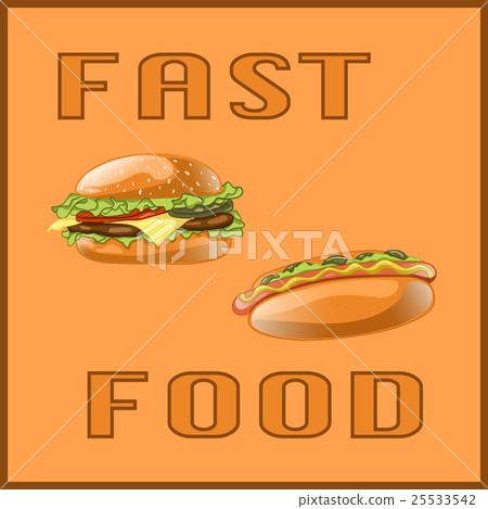Fast food set for Menu Card, poster, brochure, web Fast food set for Menu Card, poster, brochure, web 25533542