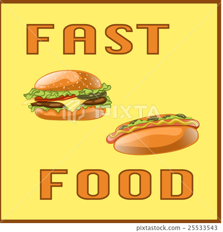 Fast food set for Menu Card, poster, brochure, web Fast food set for Menu Card, poster, brochure, web 25533543