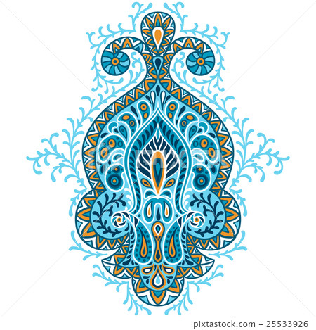 Indian ethnic ornament. Hand drawn ecorative 25533926