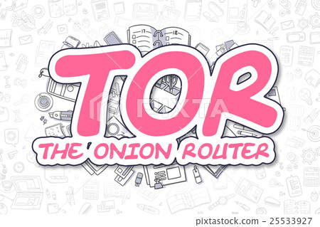 Tor - Cartoon Magenta Word. Business Concept. 25533927