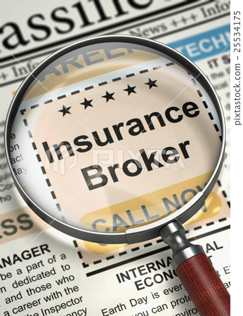 Insurance Broker Hiring Now. 3D. Insurance Broker Hiring Now. 3D. 25534175