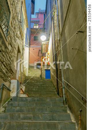 Manarola. Old street at night. Manarola. Old street at night. 25534456