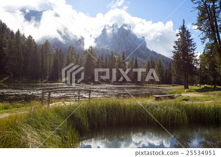 lago Antorno at the Dolomites 25534951