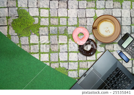 Cappuccino coffee and calculator with flashdrive Cappuccino coffee and calculator with flashdrive 25535841