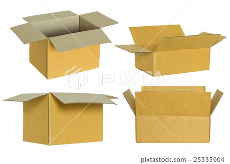 set of cardboard box isolated on white set of cardboard box isolated on white 25535904