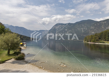Bohinj Lake landscape and Julian Alps, Slovenia. 25536615