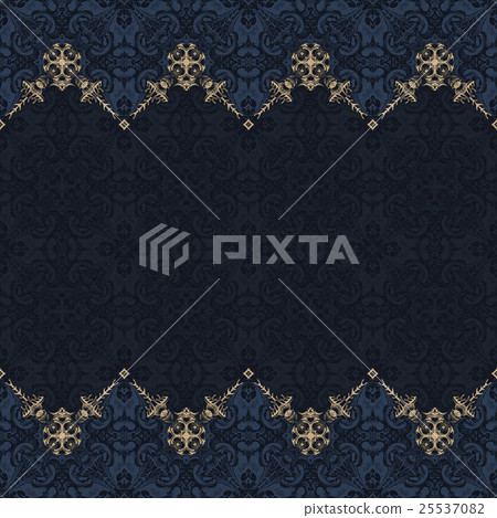 Seamless border vector ornate in Eastern style - Stock Illustration ...