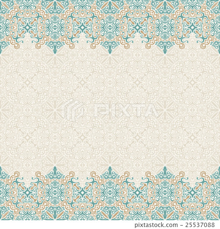 Seamless border vector ornate in Eastern style - Stock Illustration ...
