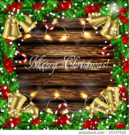Holly Christmas frame Holly Christmas frame 25537528