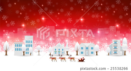 聖誕雪聖誕老人背景 25538266