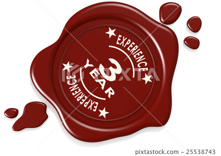 Label seal of 3 year experience Label seal of 3 year experience 25538743