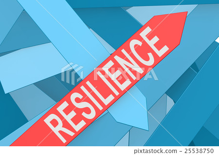 Resilience arrow pointing upward 25538750