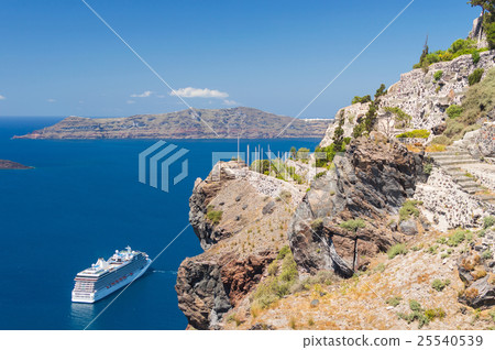 Charming Oia village in last rays of sunset. 25540539