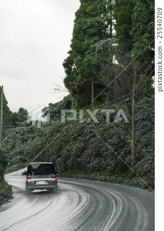 2016年10月8日Miyake Aso Mt. Nakadake第1火山口爆炸噴發道路累積灰燼灰燼落下灰燼36年來第一次 25540709