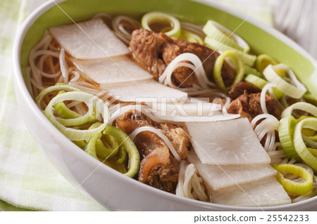 Korean beef ribs soup Galbitang. horizontal, macro Korean beef ribs soup Galbitang. horizontal, macro 25542233