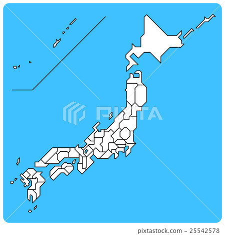 Simple Japanese short map 02 - Stock Illustration [25542578] - PIXTA