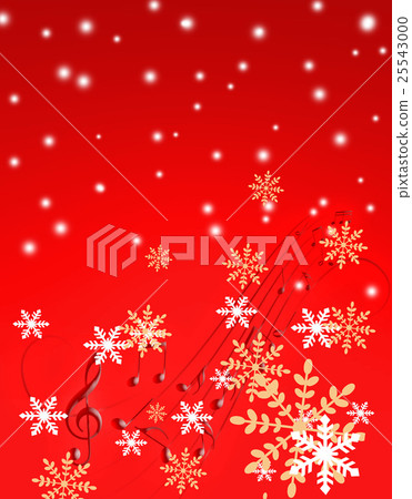 Christmas staff music score music snow crystal 25543000
