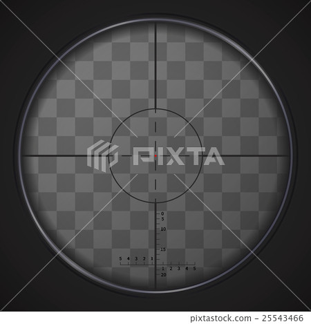 Realistic sniper sight on transparent background Realistic sniper sight on transparent background 25543466
