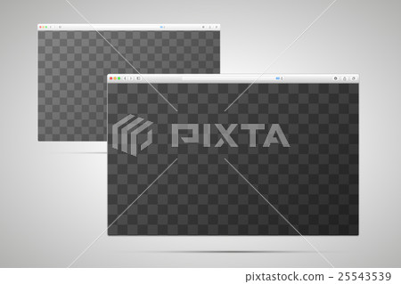 Two browser windows with transparent place 25543539