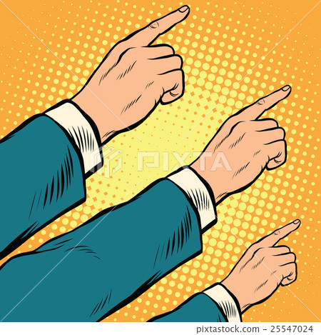 Retro hands pointing to the right up Retro hands pointing to the right up 25547024