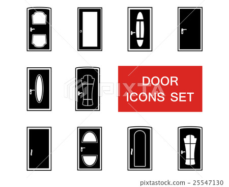 door set with red signboard door set with red signboard 25547130