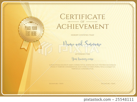 Certificate template for achievement, appreciation 25548111
