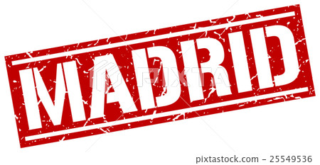 Madrid red square stamp Madrid red square stamp 25549536