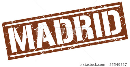 Madrid brown square stamp 25549537