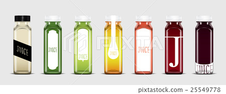 Plastic juice bottle with label template 25549778