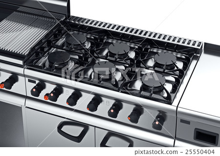 Kitchen equipment stove, close view Kitchen equipment stove, close view 25550404