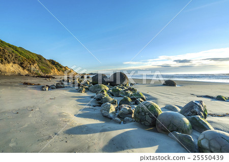 Moeraki Boulders on the Koekohe beach, New Zealand Moeraki Boulders on the Koekohe beach, New Zealand 25550439
