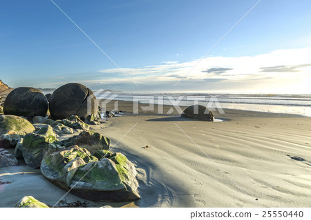 Moeraki Boulders on the Koekohe beach, New Zealand 25550440