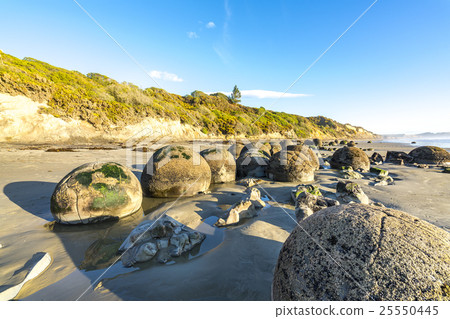 Moeraki Boulders on the Koekohe beach, New Zealand Moeraki Boulders on the Koekohe beach, New Zealand 25550445