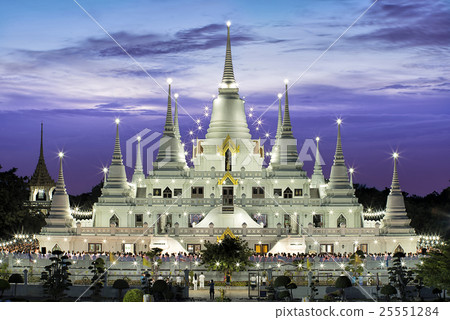 Thailand Beautiful Thai temple in the twilight 25551284