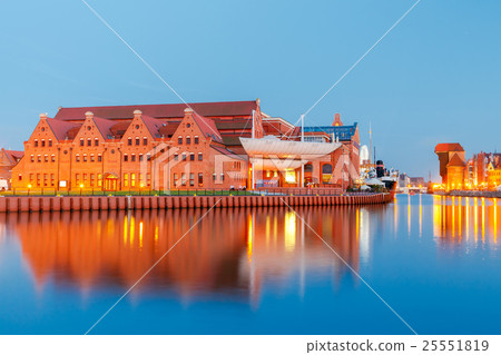 Gdansk. Central embankment at night. Gdansk. Central embankment at night. 25551819