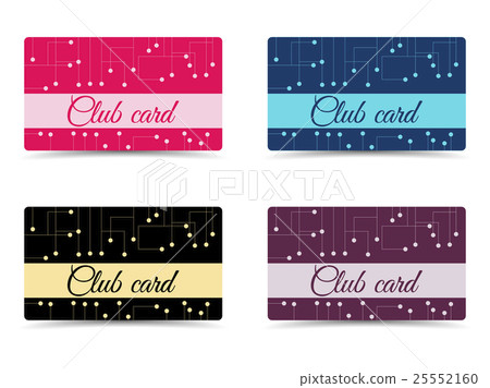 Club card. Club plastic card. Set club cards Club card. Club plastic card. Set club cards 25552160