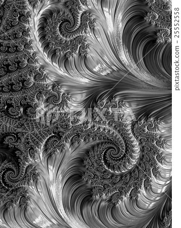 Abstract curls and spirals background - digitally 25552558