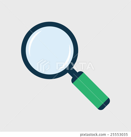Magnifier Flat Icon 25553035