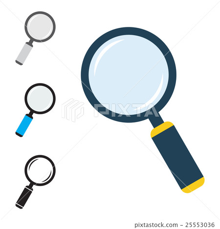 Magnifier Flat Icons Set 25553036