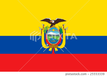 Flag of Ecuador in correct size and colors, vector 25553339