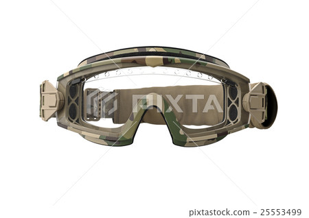 Military goggles camo, front view Military goggles camo, front view 25553499