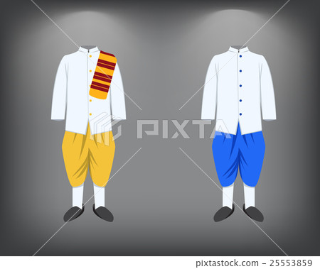 Isolated men suit, traditional Thai costume 25553859