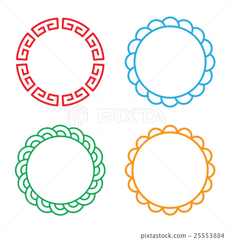 Classic Chinese circle window and photo frame Classic Chinese circle window and photo frame 25553884