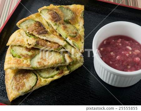 Thai Eggplant Omelet Served with Chili Paste 25555855