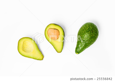 Green fresh whole avocado isolated  25556842
