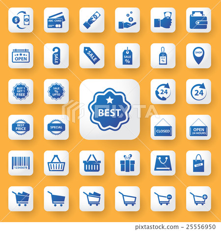 application Shopping sign and symbol icons set. application Shopping sign and symbol icons set. 25556950