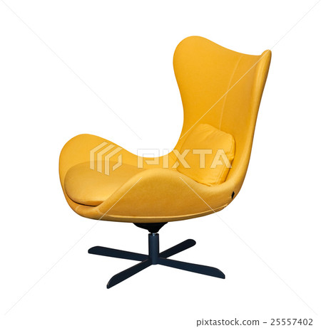 Spinning yellow office chair 25557402