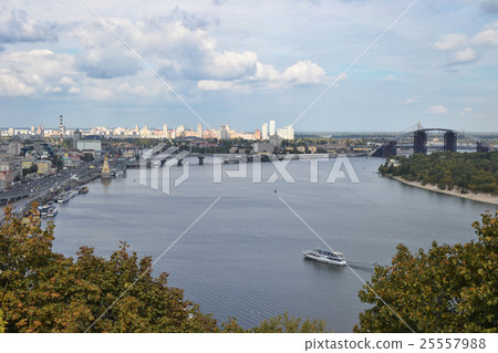 View of the city Kiev and the Dnieper River View of the city Kiev and the Dnieper River 25557988